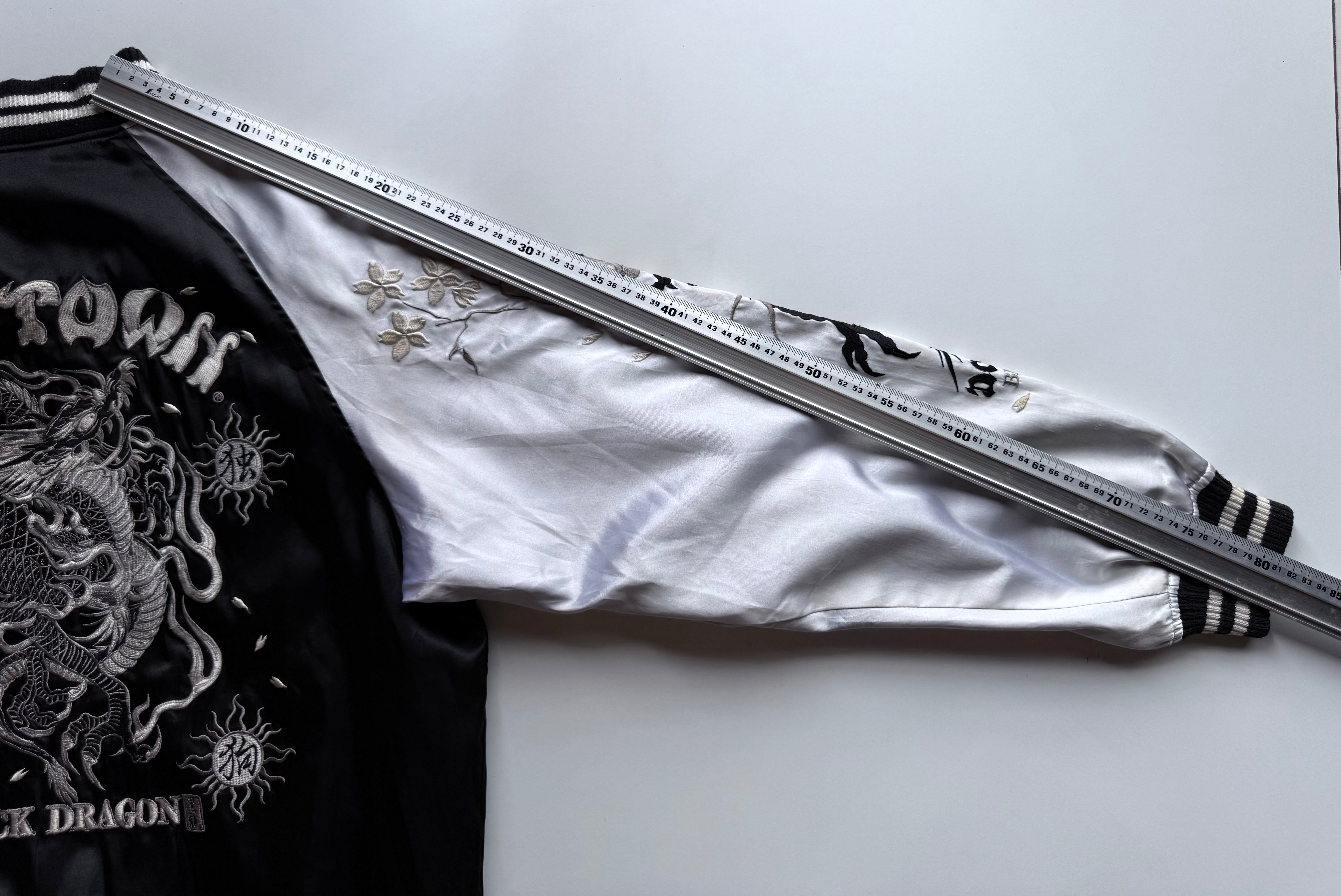 Vintage Dogtown Black Dragon Sukajan Jacket Vintage Silver