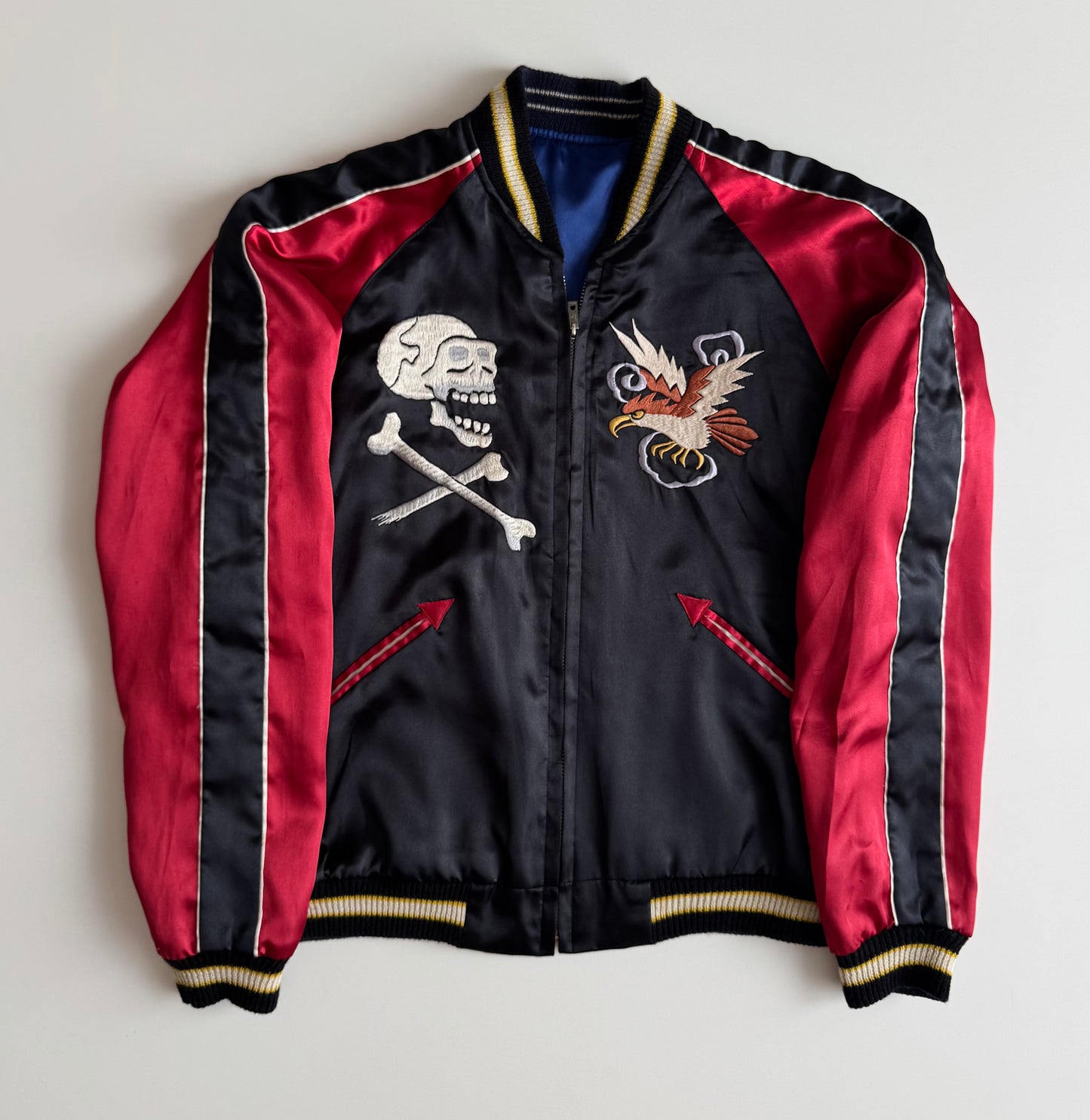 Vintage Chevy Lover Sukajan Jacket Reversible Hot Rod Monster Kustom Kulture Embroidered Japanese Souvenir Bomber Size M
