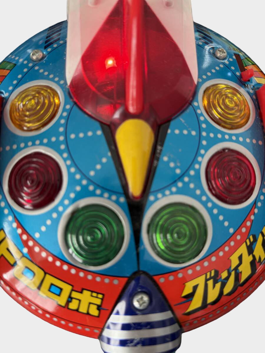 Popi UFO Robo Grendizer Mystery Saucer Tin Toy with Box — Showa Japan Space Vehicle