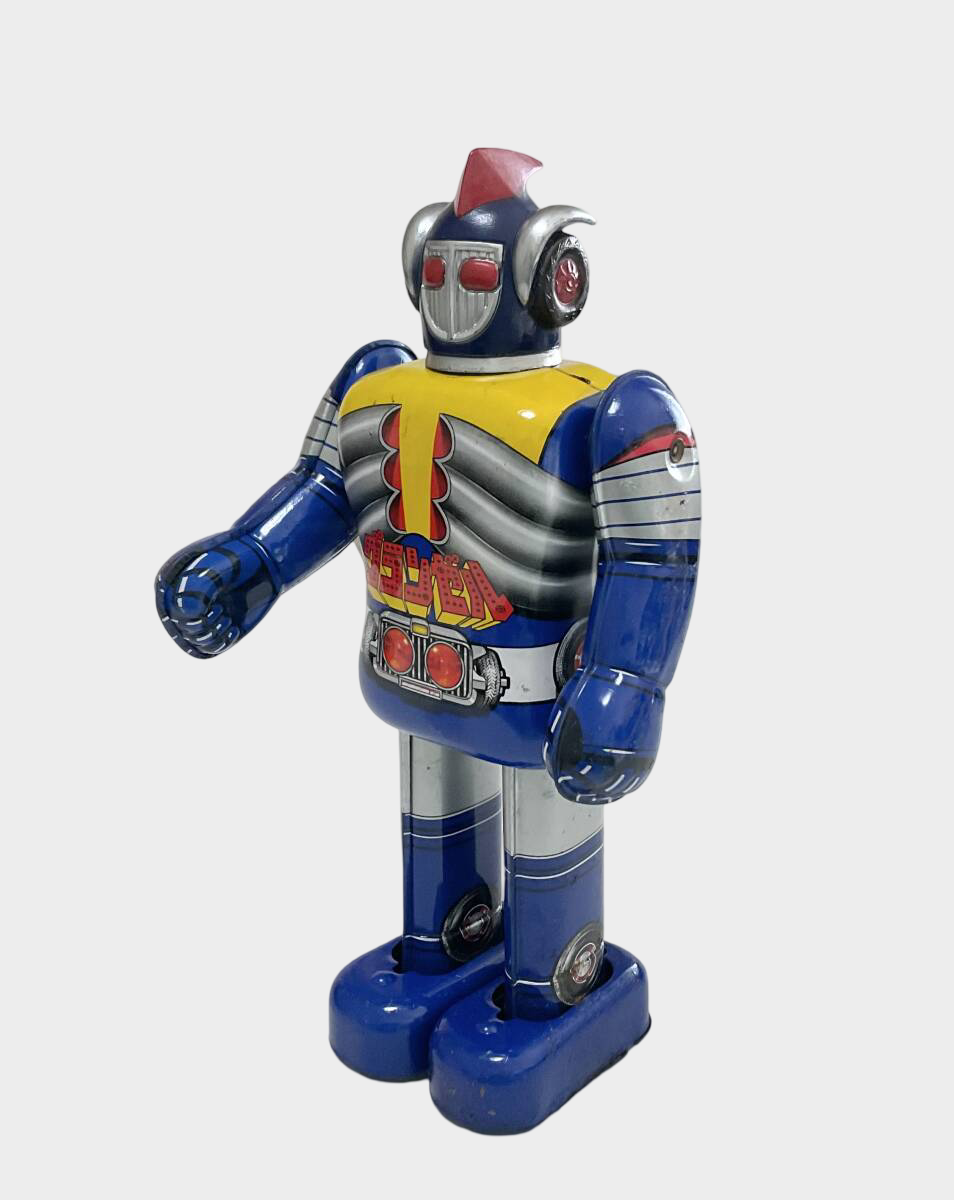 Popy Godain Kyodain Wind-Up Walking Tin Robot Showa Era Vintage Japanese Character Figure