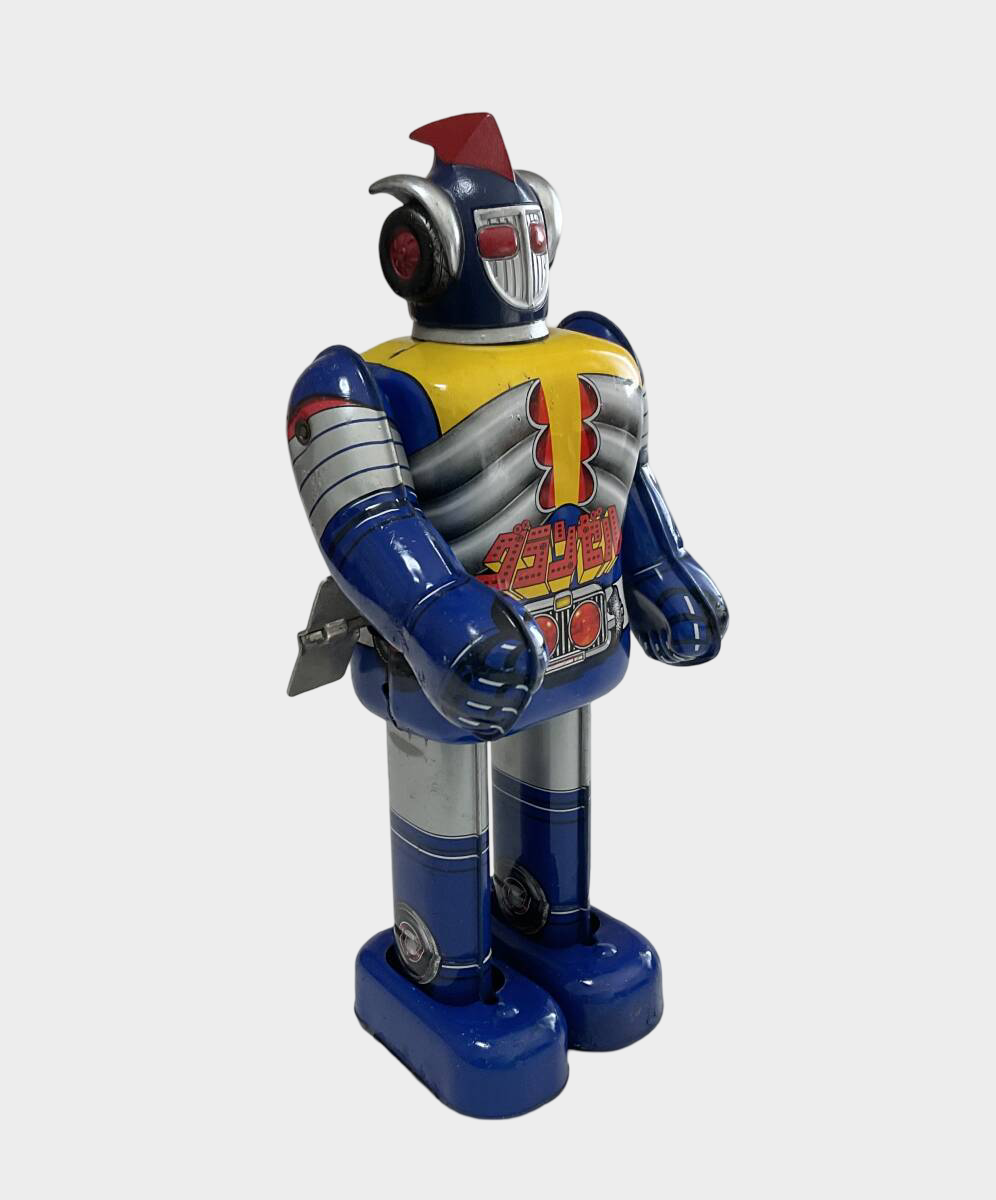 Popy Godain Kyodain Wind-Up Walking Tin Robot Showa Era Vintage Japanese Character Figure