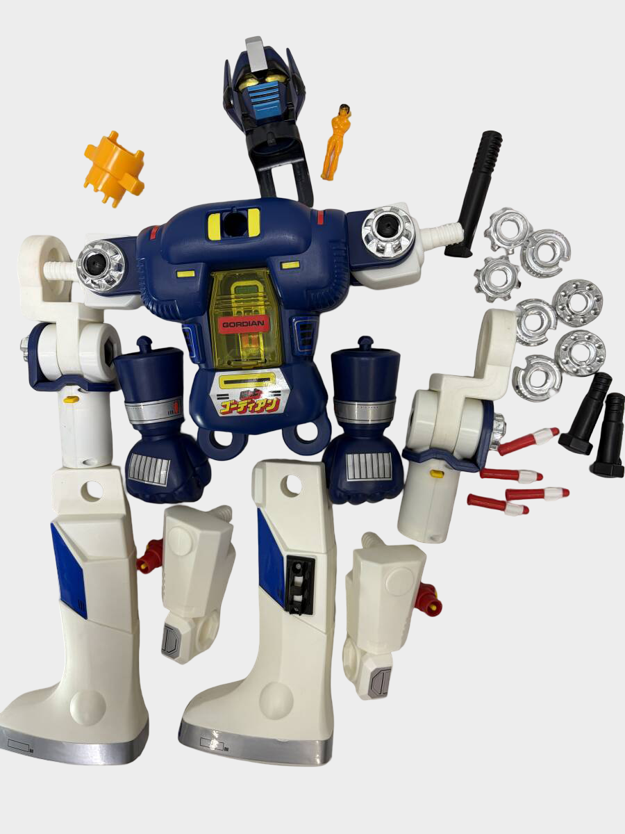Popy Jumbo Machinder Gordian Giant Robot Figure, Boxed 1970s, Vintage Japanese Mecha Display Piece