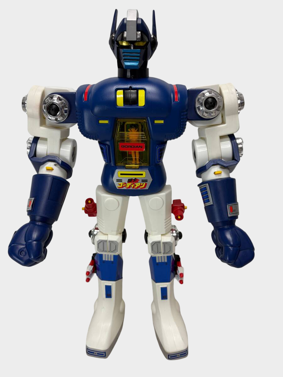 Popy Jumbo Machinder Gordian Giant Robot Figure, Boxed 1970s, Vintage Japanese Mecha Display Piece