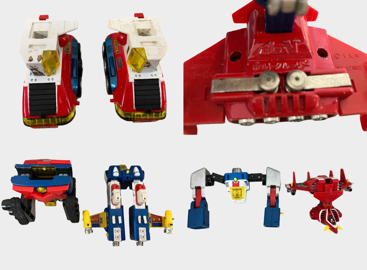 Popy Voltes V “Volt in Box” Deluxe Vintage Mecha Robot Set, Boxed Collector Display, Classic Japanese Character Toy