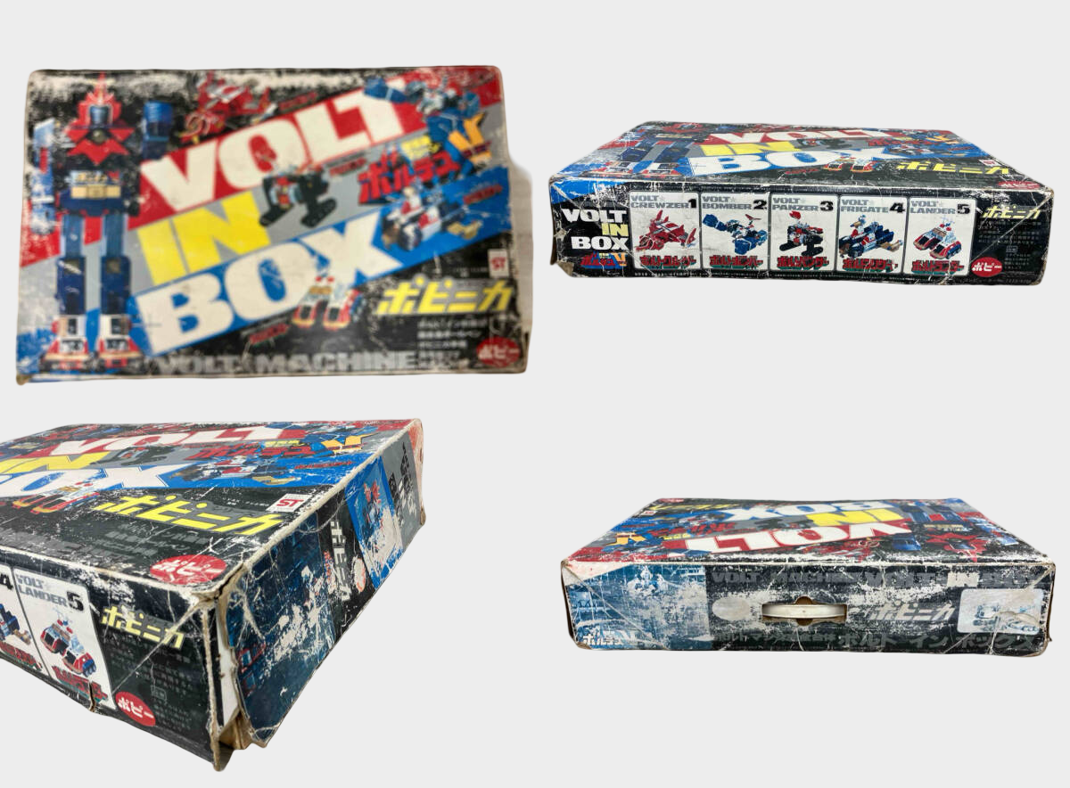 Popy Voltes V “Volt in Box” Deluxe Vintage Mecha Robot Set, Boxed Collector Display, Classic Japanese Character Toy