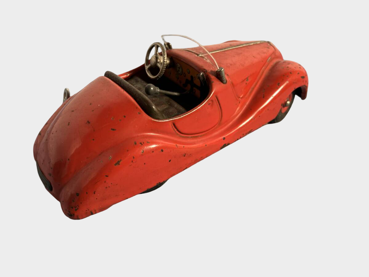 Pre-War German Schuco Examico 4001 Tin Wind-Up Roadster Made in Germany