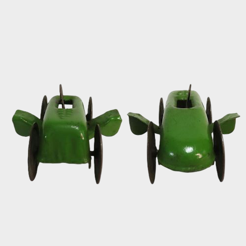 Pre-War Japanese Tin Racing Car Lift Ramp Game Hand-Push Up-Down Rail Mechanical Toy