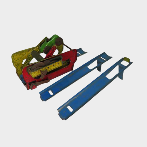 Pre-War Japanese Tin Racing Car Lift Ramp Game Hand-Push Up-Down Rail Mechanical Toy