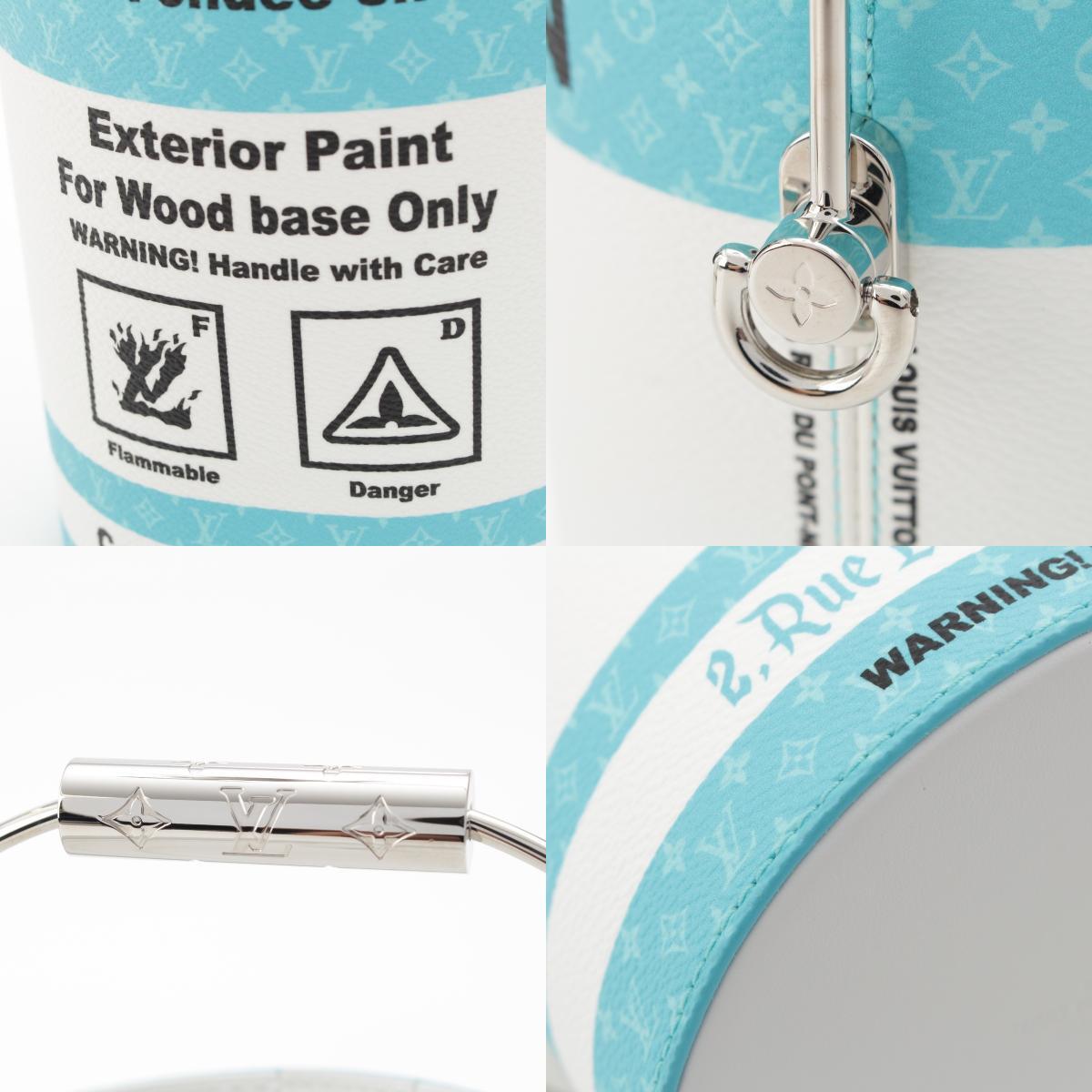 Louis Vuitton Paint Can M81597 Light Blue White – Limited Edition 2WAY Bag – Rare LV Can Bag – Art Collector Piece