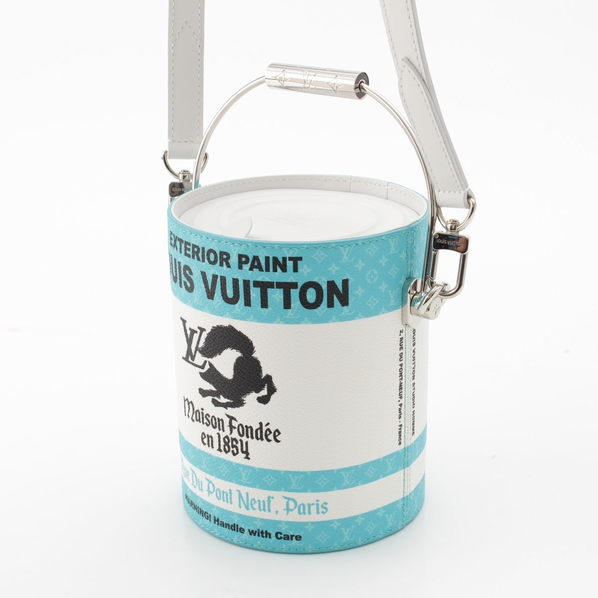 Louis Vuitton Paint Can M81597 Light Blue White – Limited Edition 2WAY Bag – Rare LV Can Bag – Art Collector Piece