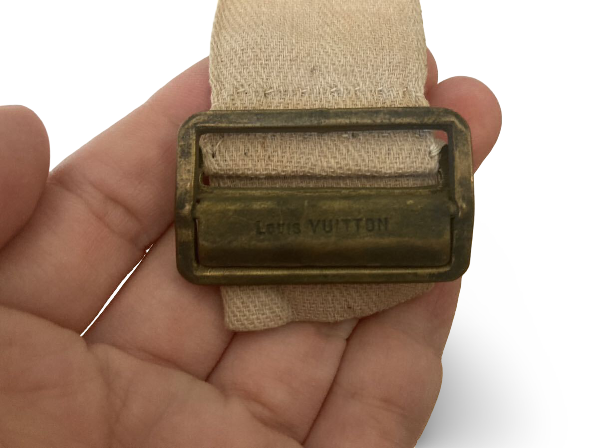 Louis Vuitton Antique Oversized Trunk 1920s Hand-Painted Flag Handwritten Markings – XL Monogram Canvas Historical LV Case