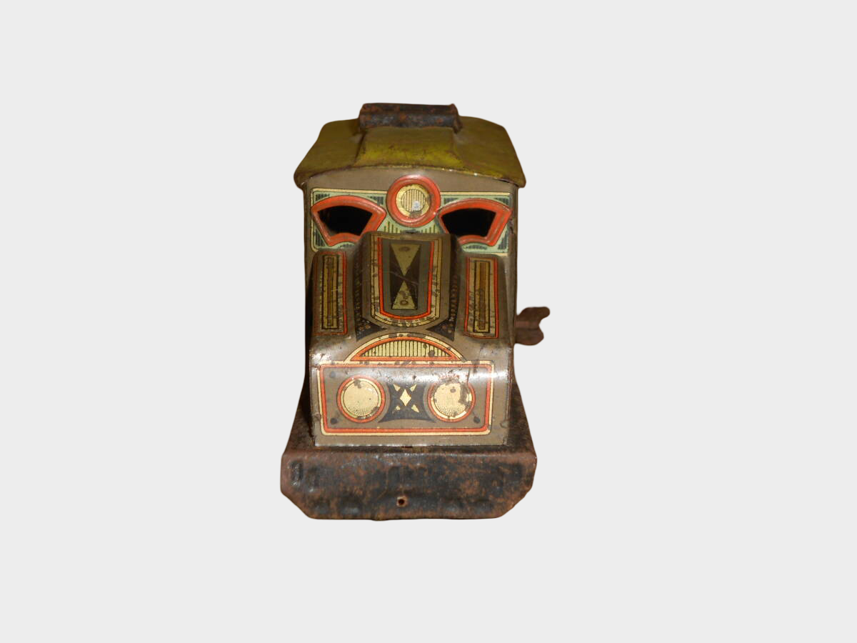 Prewar Japanese Tin Electric Train Engine MS Mark Made in Tokyo Early Electric Railcar Toy