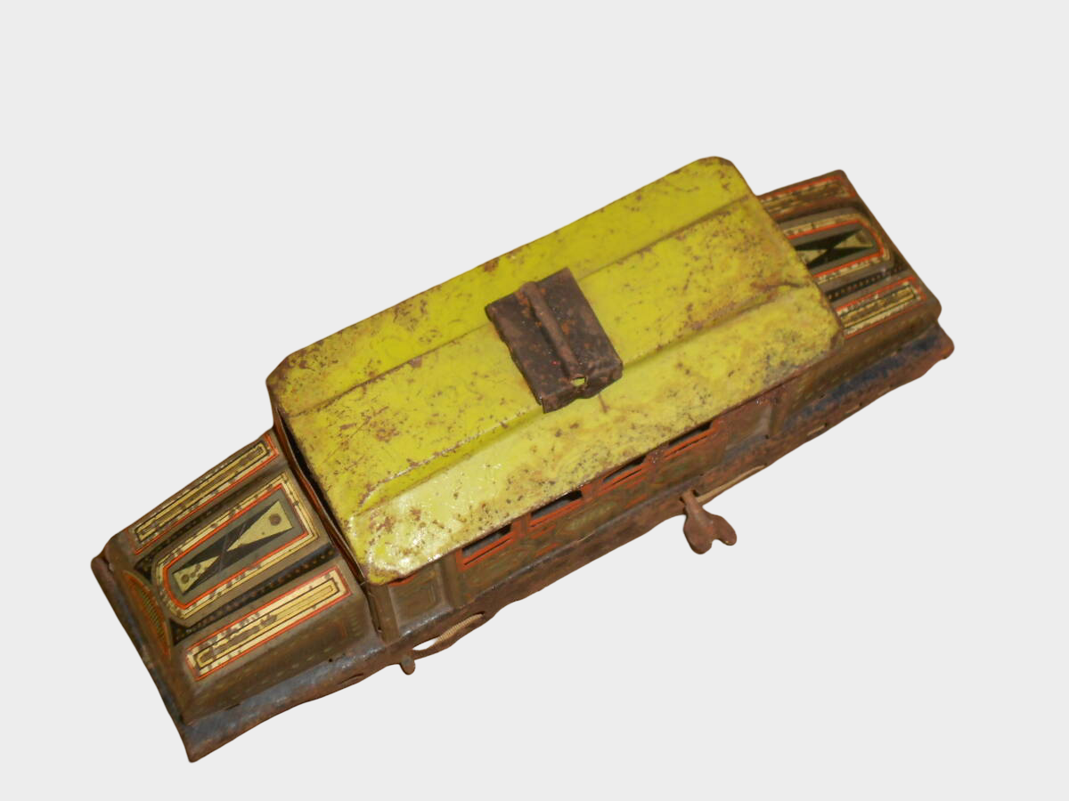 Prewar Japanese Tin Electric Train Engine MS Mark Made in Tokyo Early Electric Railcar Toy