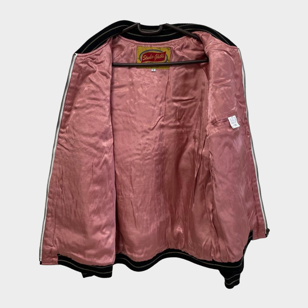 Rare Studio Ghibli GBL Princess Mononoke Initial Model Sukajan L Rare Early Release Ghibli Embroidered Satin Jacket