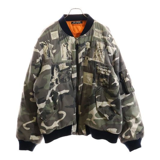 RAF SIMONS 01AW Riot Riot Riot Patchwork MA-1 Bomber Jacket Archive XXL Rare Military Punk Grail Piece