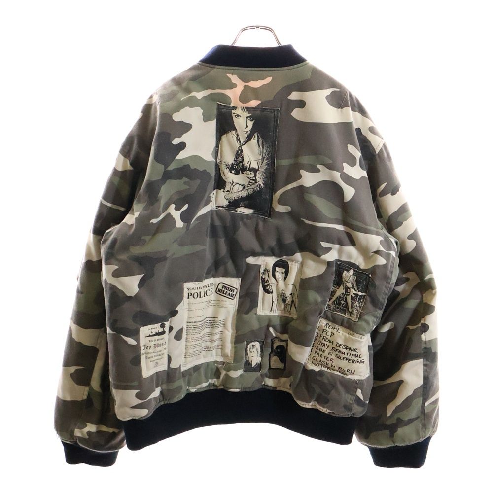 RAF SIMONS 01AW Riot Riot Riot Patchwork MA-1 Bomber Jacket Archive XXL Rare Military Punk Grail Piece