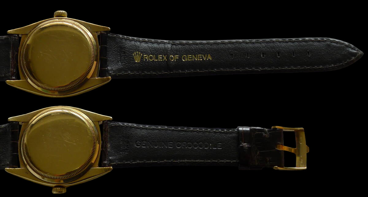 ROLEX Bubbleback Lefty Ref.6105 | 1951 18K Yellow Gold | Early Datejust Era | Rare Left-Hand Crown | Vintage Precision Automatic