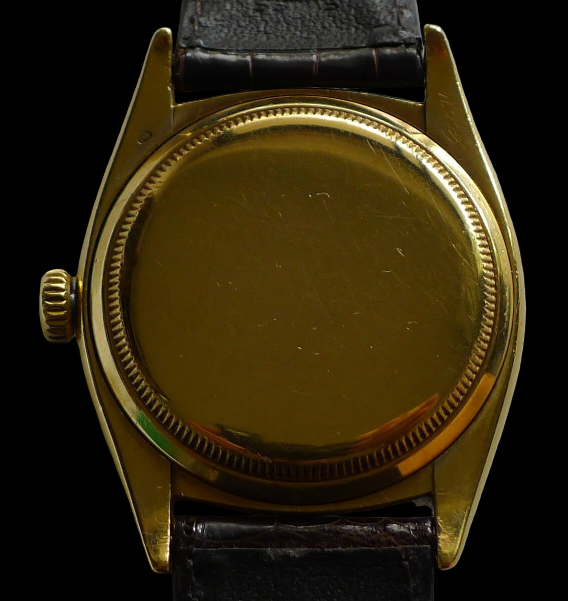 ROLEX Bubbleback Lefty Ref.6105 | 1951 18K Yellow Gold | Early Datejust Era | Rare Left-Hand Crown | Vintage Precision Automatic