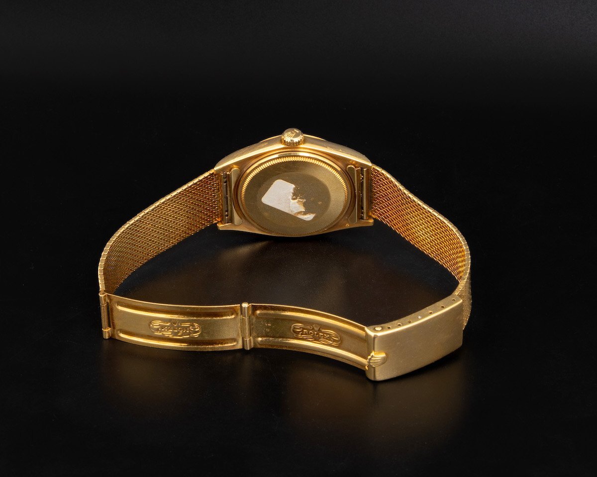 ROLEX Day-Date Prototype 1803 · 18KYG Experimental Dial & Integrated Gold Mesh Bracelet · Museum-Grade Curatorial Piece