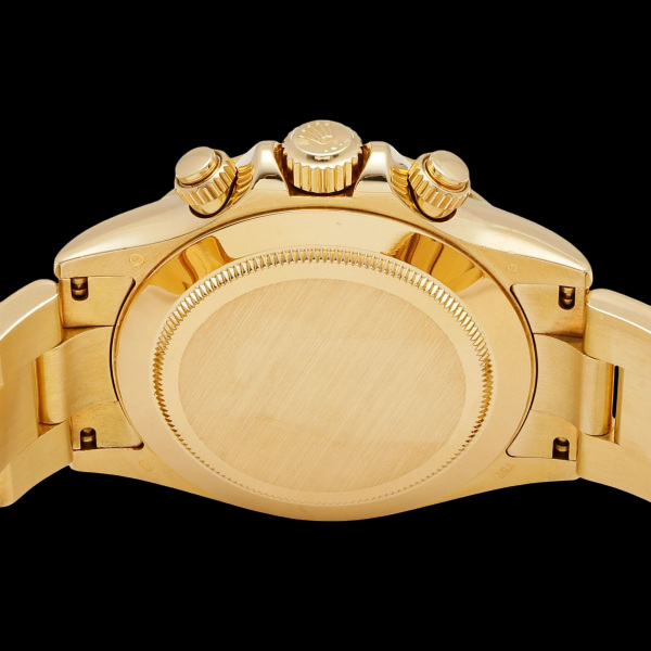 Rolex Daytona 116568BR Yellow Gold Baguette Diamond Bezel MOP Dial Chronograph — High Jewellery Men’s Watch