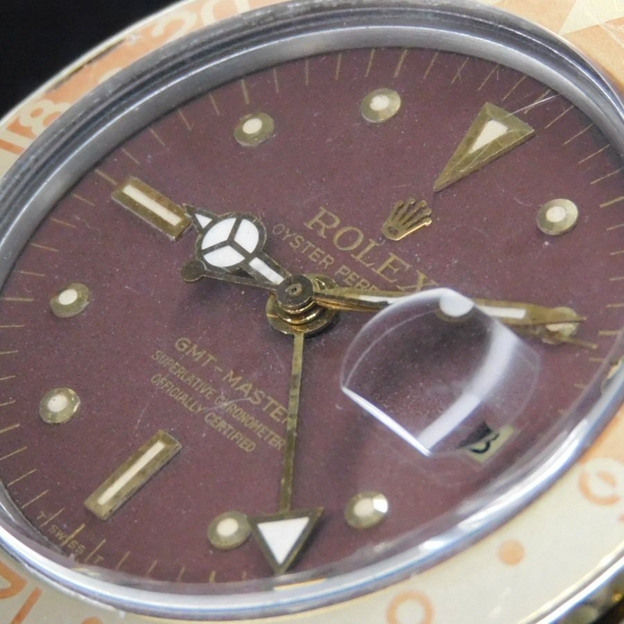 Rolex GMT-Master 1675/3 Root Beer · 1970 Matte Brown Nipple Dial · 14K/SS Two-Tone Jubilee 62523 · Cal.1575 · Excellent Vintage (A Grade)