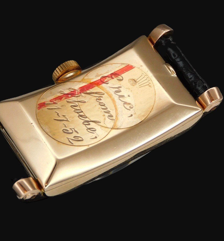 ROLEX Prince Chronometer Ref.3937 — 9K Red Gold Railway Case Cabriole Lugs · 1940s Art Deco Icon · Certified Chronometer Dial