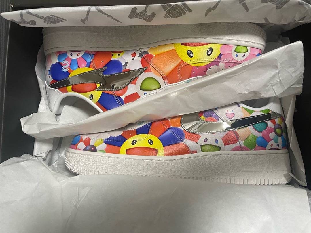 RTFKT x Nike Air Force 1 Murakami Drip 27.5cm Rare NFT Collaboration Sneakers Takashi Murakami AF1