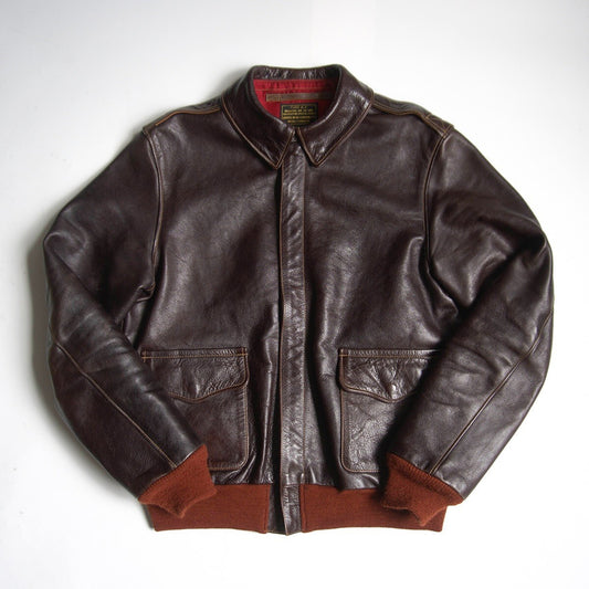 Rainbow Country A-2 Flight Jacket Red Silk Lining Horsehide Size 40 Premium Japanese Reproduction