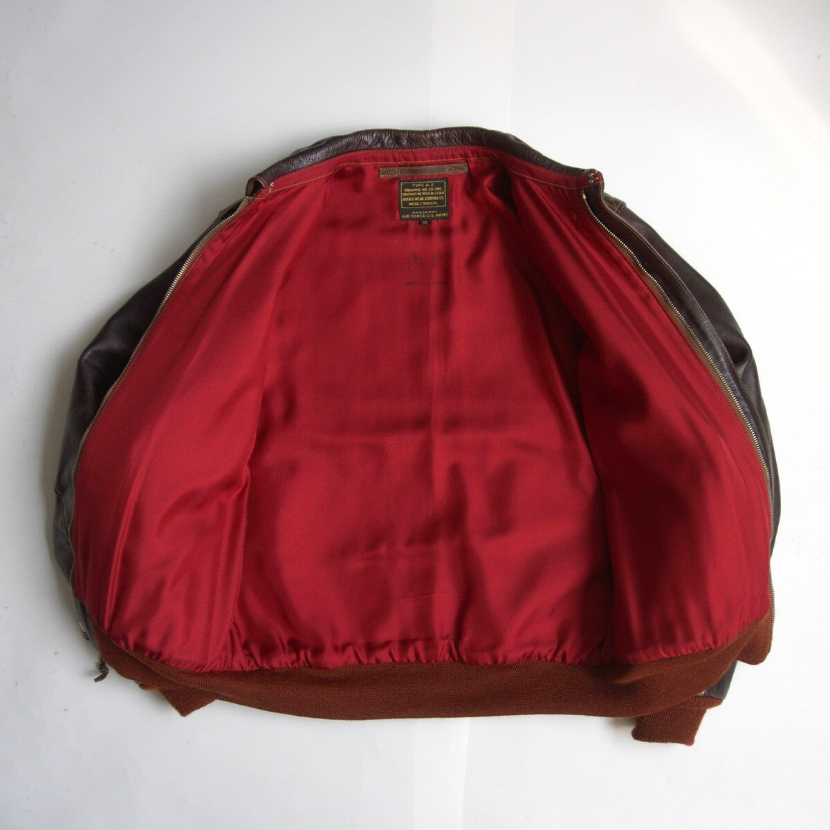 Rainbow Country A-2 Flight Jacket Red Silk Lining Horsehide Size 40 Premium Japanese Reproduction