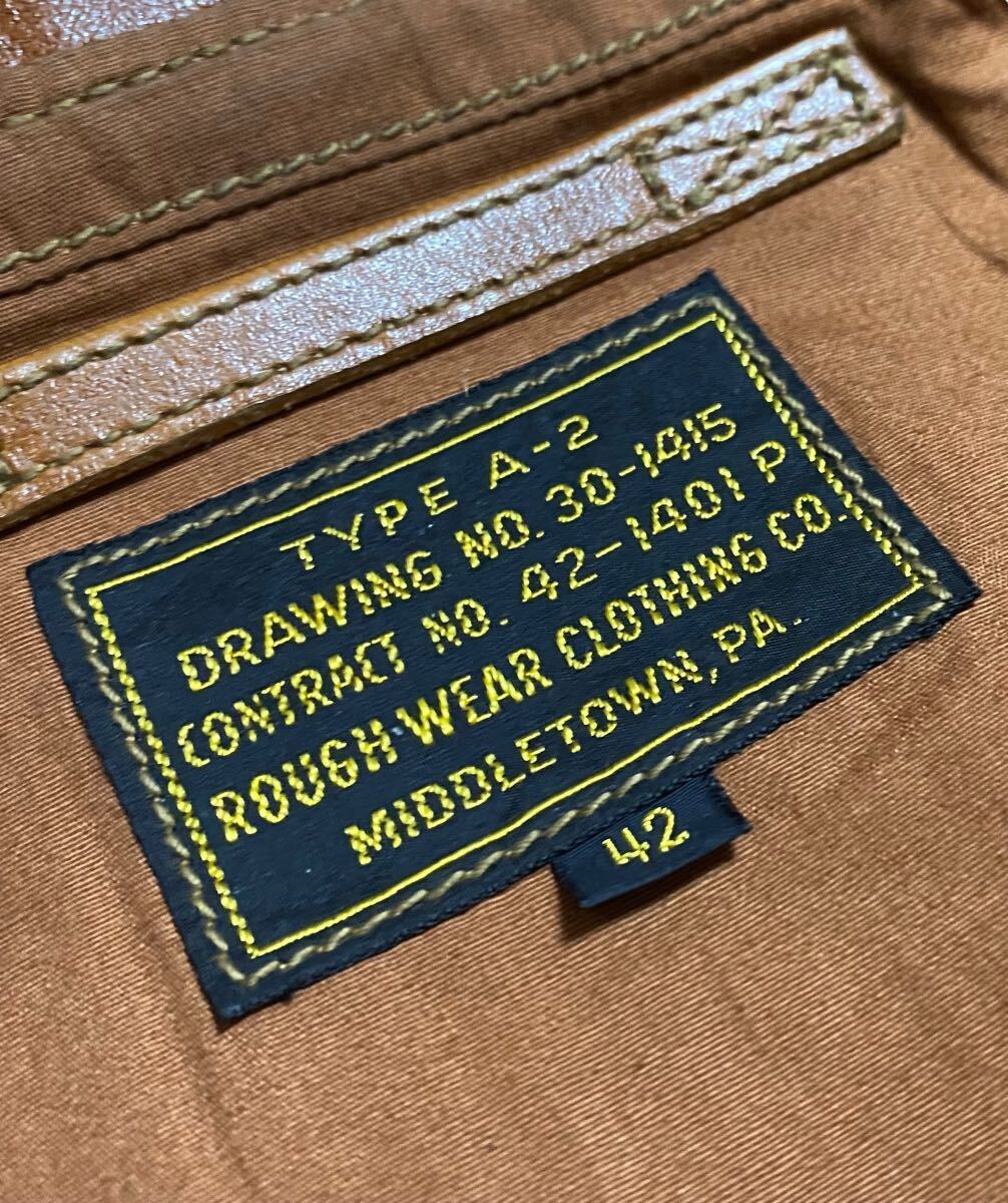 Rainbow Country A-2 Flight Jacket Sky Fighters Cat Corsair Hand Painted Horsehide Rough Wear 42 Rare