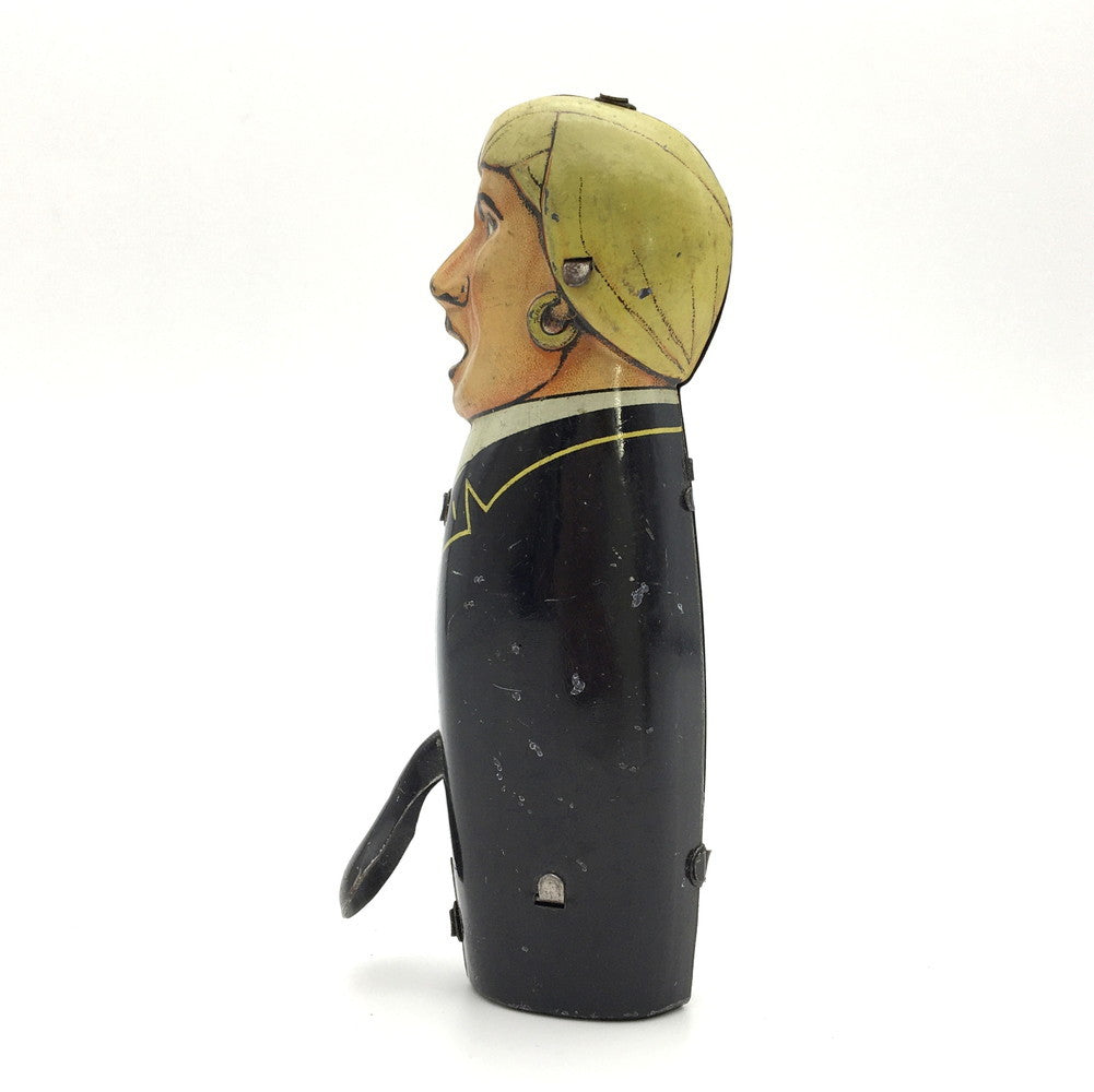 Rare 1920s Prewar German Tin Fireman Whistle Blower Mechanical Novelty Toy
