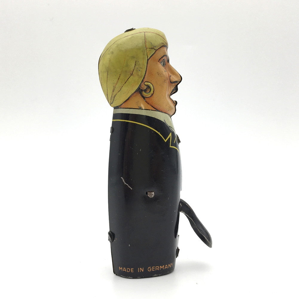 Rare 1920s Prewar German Tin Fireman Whistle Blower Mechanical Novelty Toy