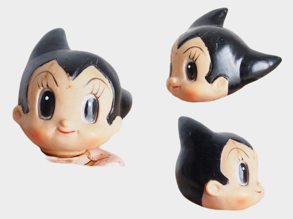 Showa-Era Japanese Tin “Mighty Atom Boat” with Astro Boy, Large Mechanical Wind-Up Character Vehicle (ATD)