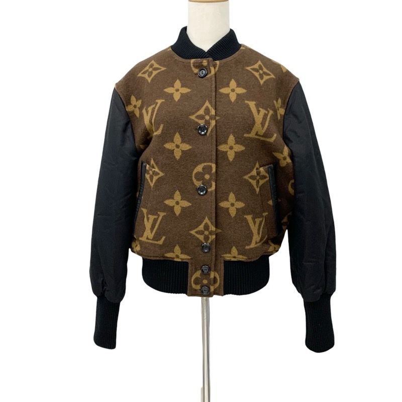 Rare Louis Vuitton LV Monogram Wool Jacquard Varsity Bomber Jacket Blouson