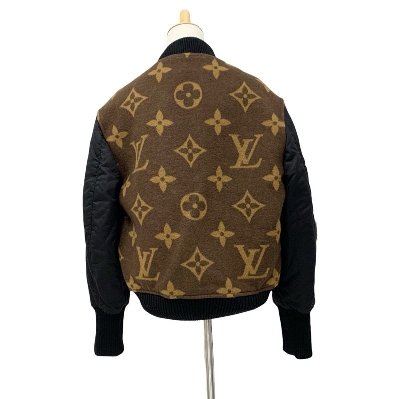 Rare Louis Vuitton LV Monogram Wool Jacquard Varsity Bomber Jacket Blouson