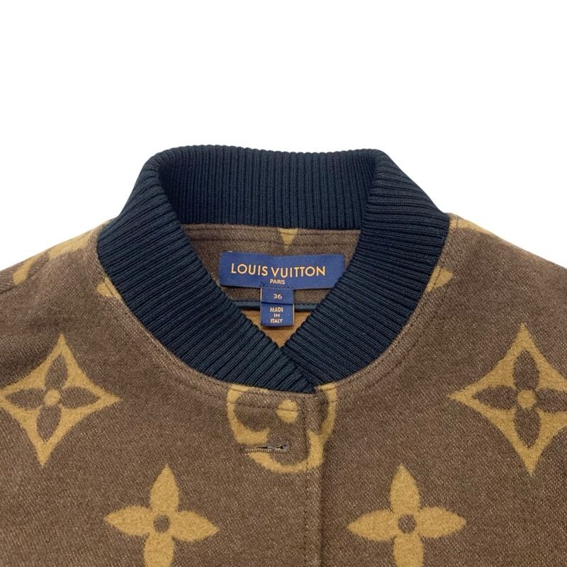 Rare Louis Vuitton LV Monogram Wool Jacquard Varsity Bomber Jacket Blouson