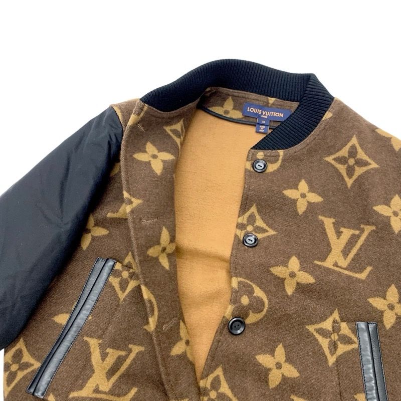 Rare Louis Vuitton LV Monogram Wool Jacquard Varsity Bomber Jacket Blouson