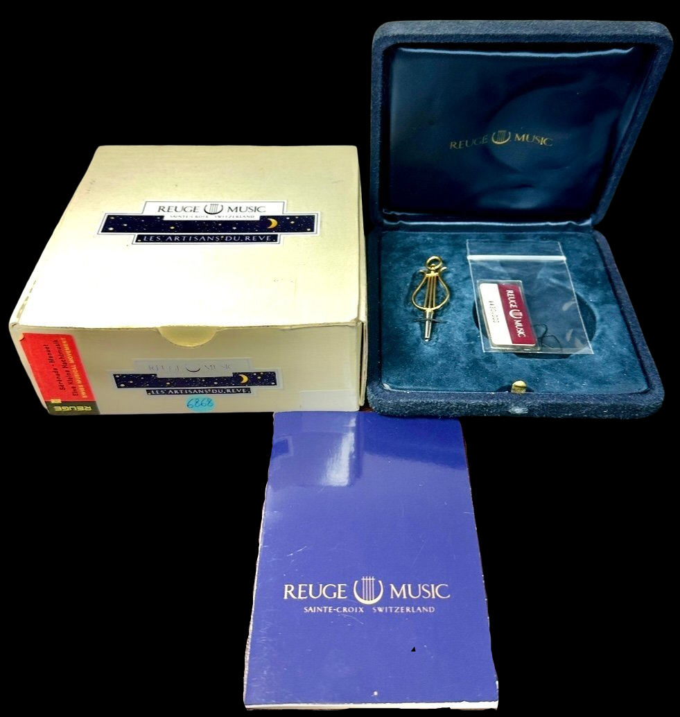 REUGE Vintage Automaton Pocket Watch 6868 – Hand-Wound – Multicolor Relief Art Case 58mm – Collector Decorative Timepiece GP