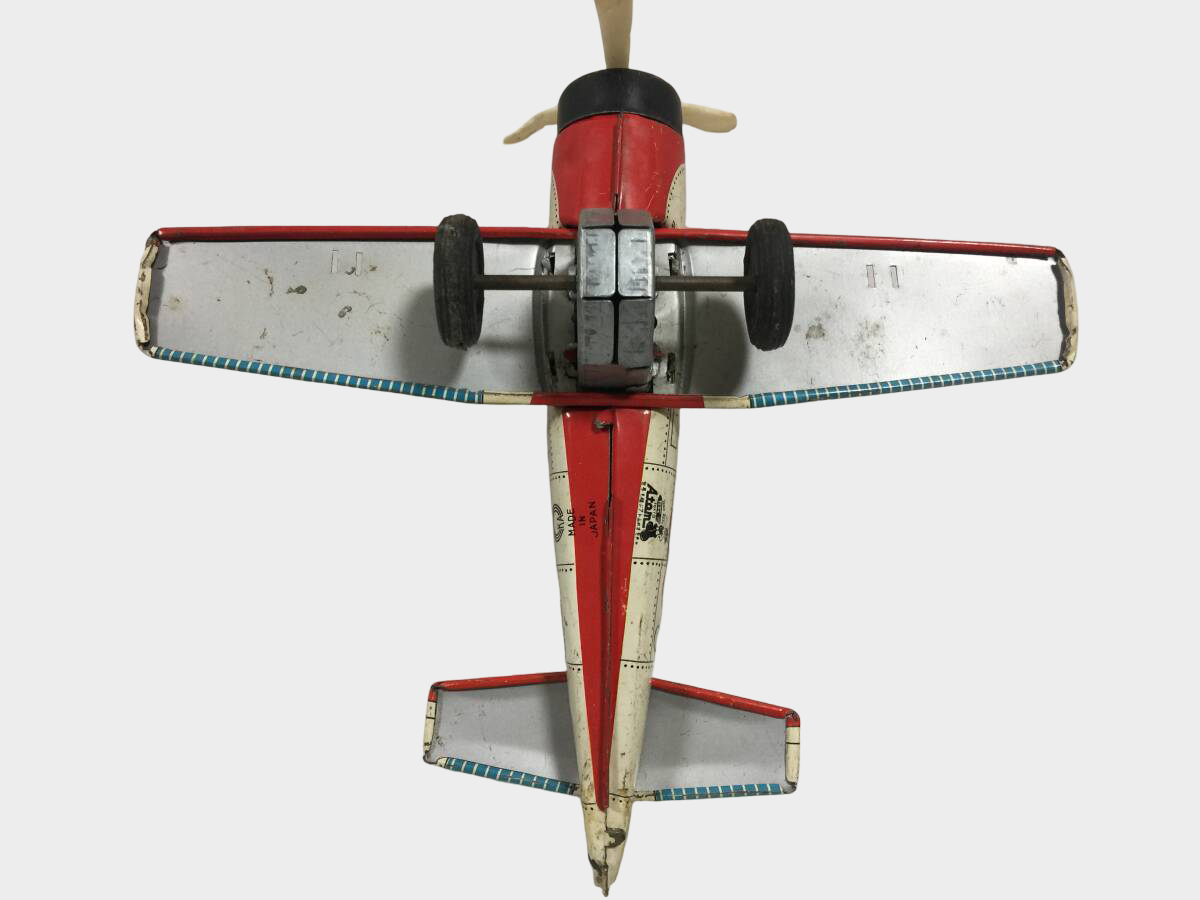 Astro Boy Tin Airplane by TADA – Showa Era Japanese Character Aircraft Toy, Vintage 20 cm