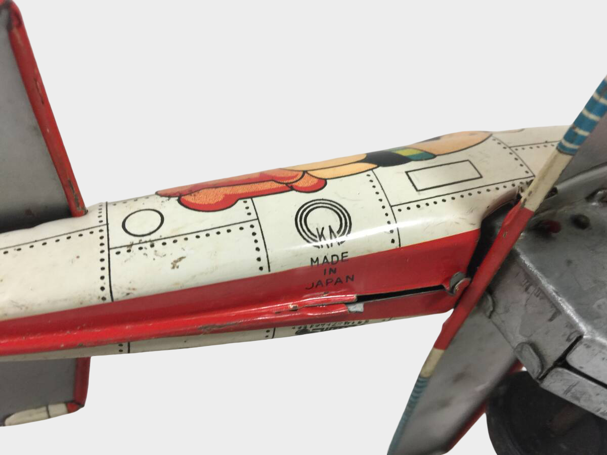 Astro Boy Tin Airplane by TADA – Showa Era Japanese Character Aircraft Toy, Vintage 20 cm