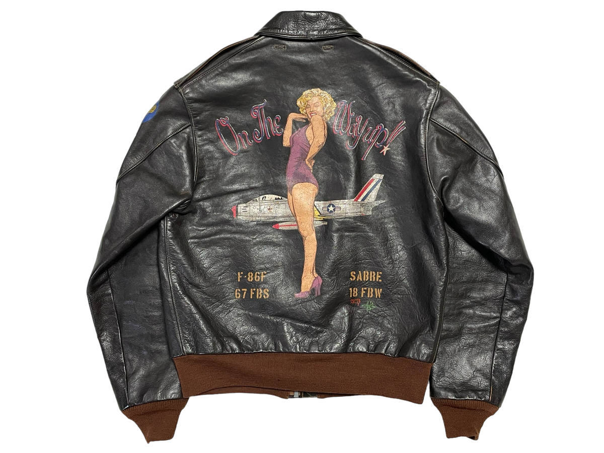 Rare Toys McCoy Marilyn Monroe Anything Goes A-2 Horsehide Flight Jacket TMJ1424 Size 36