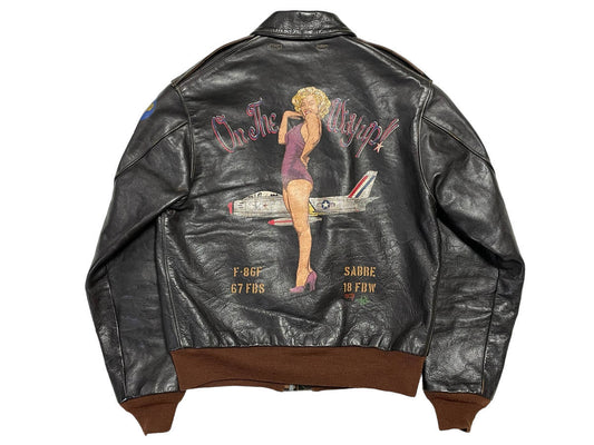 Rare Toys McCoy Marilyn Monroe Anything Goes A-2 Horsehide Flight Jacket TMJ1424 Size 36