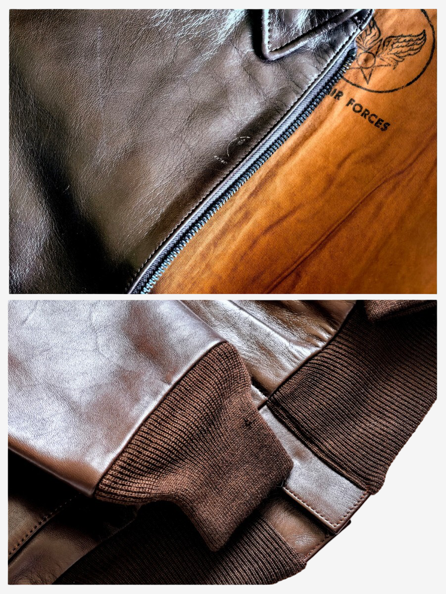 Real McCoy A2 Jacket Hot Blooded Mustang 1990 Limited Back Paint Horsehide Flight Jacket Size 36 Rare