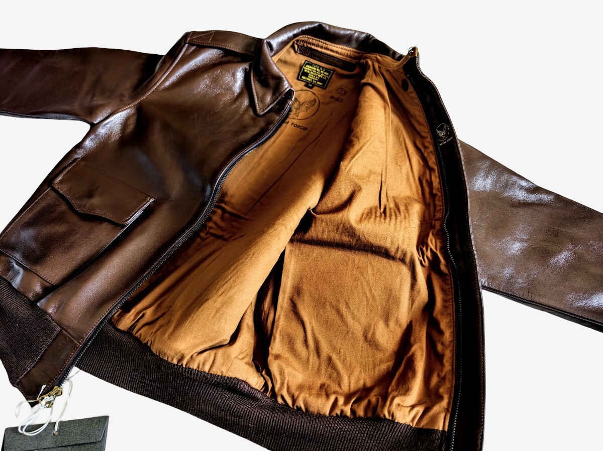 Real McCoy A2 Jacket Hot Blooded Mustang 1990 Limited Back Paint Horsehide Flight Jacket Size 36 Rare