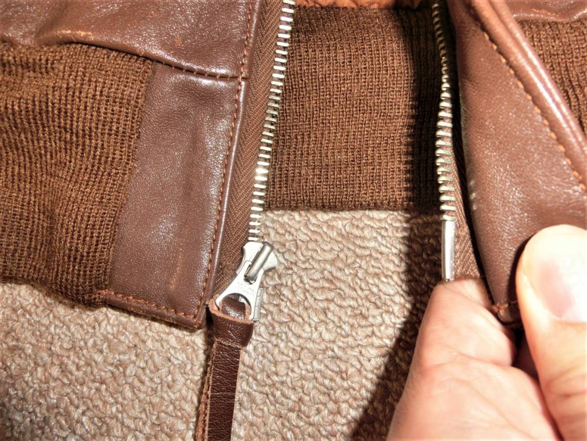 Real McCoy’s A-2 BLOW AND GO Horsehide Flight Jacket Monarch Contract Bugs Bunny Nose Art Yeager Size 36