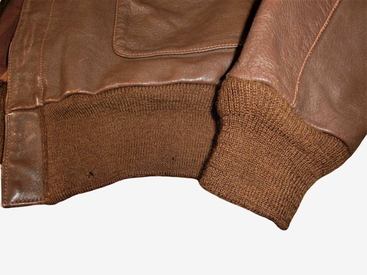 Real McCoy’s A-2 BLOW AND GO Horsehide Flight Jacket Monarch Contract Bugs Bunny Nose Art Yeager Size 36
