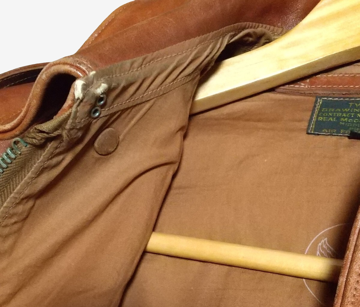 Real McCoy’s A-2 Horsehide Flight Jacket PEG O’My Heart P-51 Nose Art Hand Painted 8th Air Force
