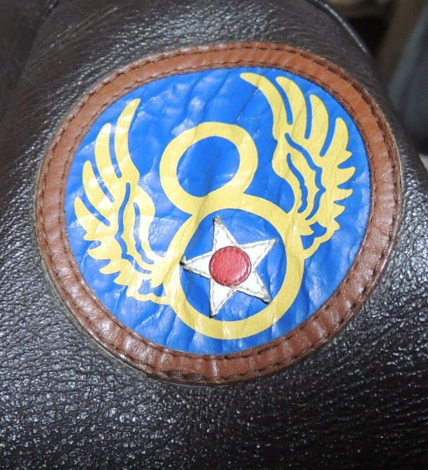 Real McCoy’s A-2 Tough Birds Flight Jacket Size 40 Custom King Limited 30 Horsehide Back Paint Red Silk Lining