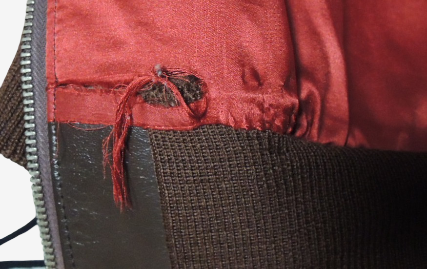 Real McCoy’s A-2 Tough Birds Flight Jacket Size 40 Custom King Limited 30 Horsehide Back Paint Red Silk Lining