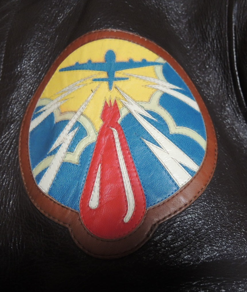 Real McCoy’s A-2 Tough Birds Flight Jacket Size 40 Custom King Limited 30 Horsehide Back Paint Red Silk Lining